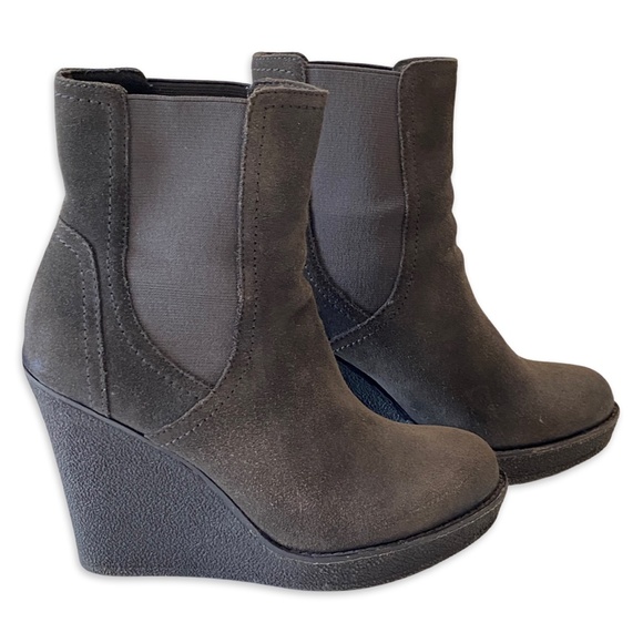 SPLENDID Suede Wedge Ankle Boots Size 7 - Picture 3 of 12